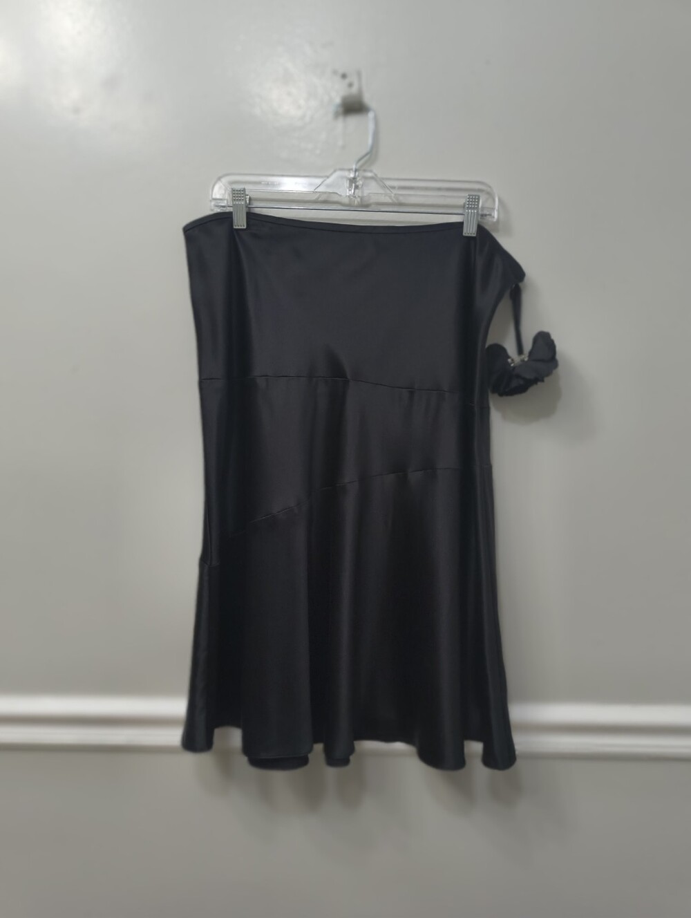 Context 100% Silk Skirt Black Plus Size 16 Closet Staple Career Timeless Classic